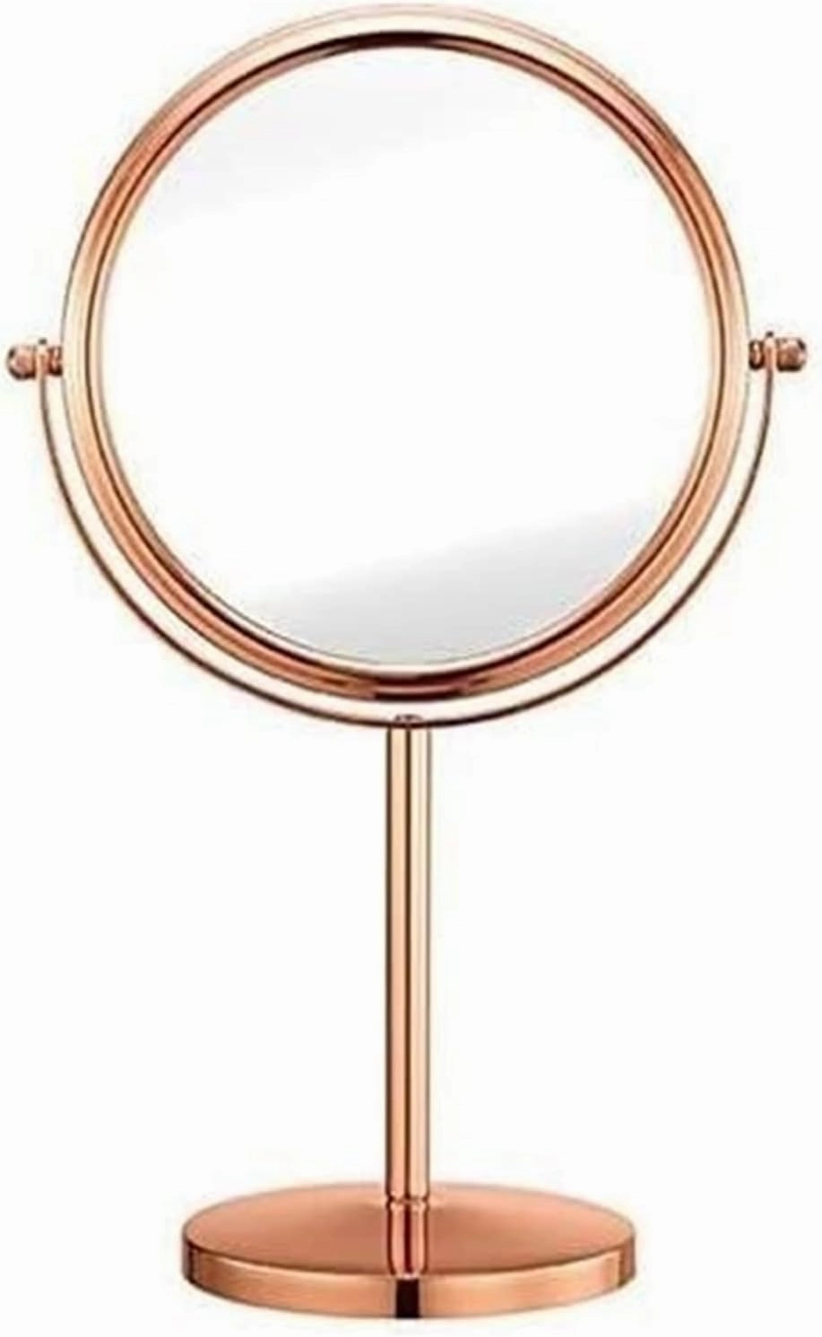 ZWFENG Wall-Mounted Vanity Mirrors, Spot Retro Table Mirror Rose Gold Makeup Mirror HD Double-Sided Round Mirror